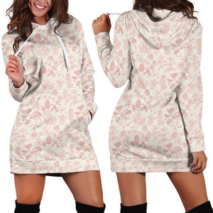 All Over Printing Red Pink Premium Hoodie Dress-Apparel-Phaethon-Hoodie Dress-S-Vibe Cosy™