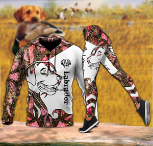 Labrador pink tattoos combo leggings + hoodie DD08272001