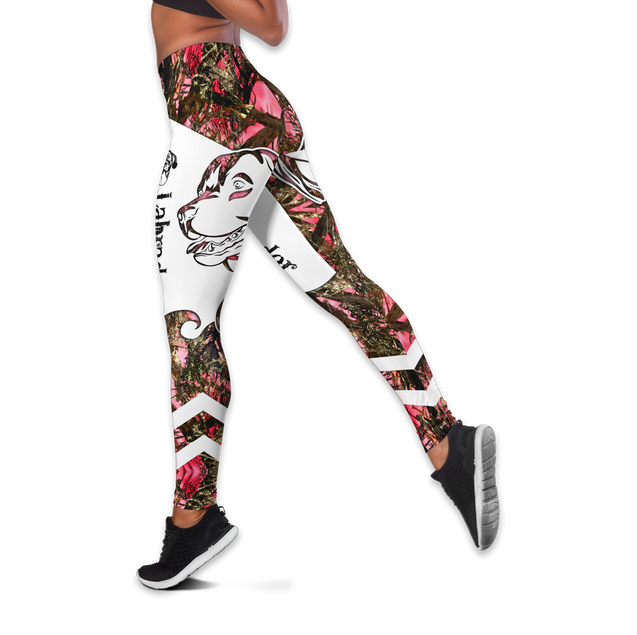 Labrador pink tattoos combo leggings + hoodie DD08272001