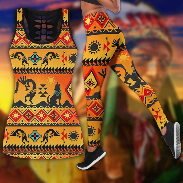 Native American Combo Tank + Legging AM220601-Apparel-TT-S-S-Vibe Cosy™