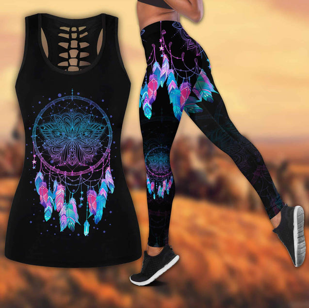 Native American Dreamcatcher Combo Tank + Legging AM220610-Apparel-TT-S-S-Vibe Cosy™