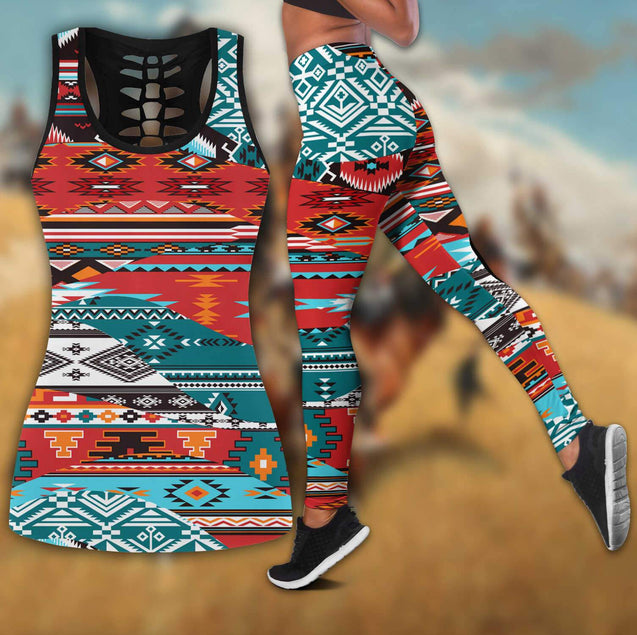 Native American Combo Tank + Legging AM220607-Apparel-TT-S-S-Vibe Cosy™