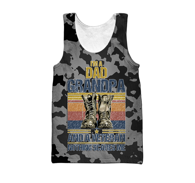 I'm a Dad Grandpa and a veteran 3d all over printed shirts for men and women MH190520-Apparel-Huyencass-Tank Top-S-Vibe Cosy™