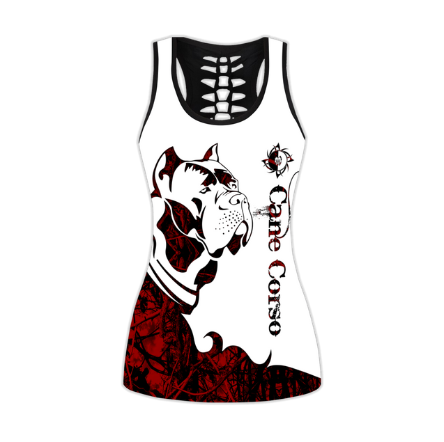 Cane corso red tattoos legging + hollow tank combo DD07292004-Apparel-HG-No legging-S-Vibe Cosy™