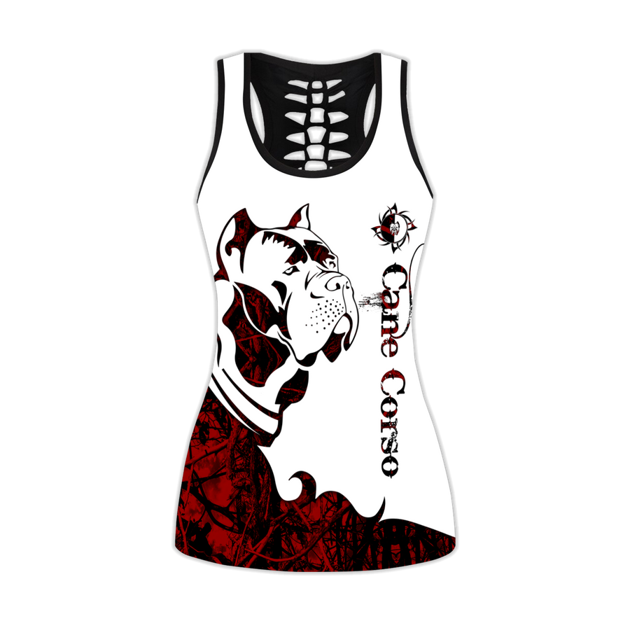 Cane corso red tattoos legging + hollow tank combo DD07292004-Apparel-HG-S-S-Vibe Cosy™