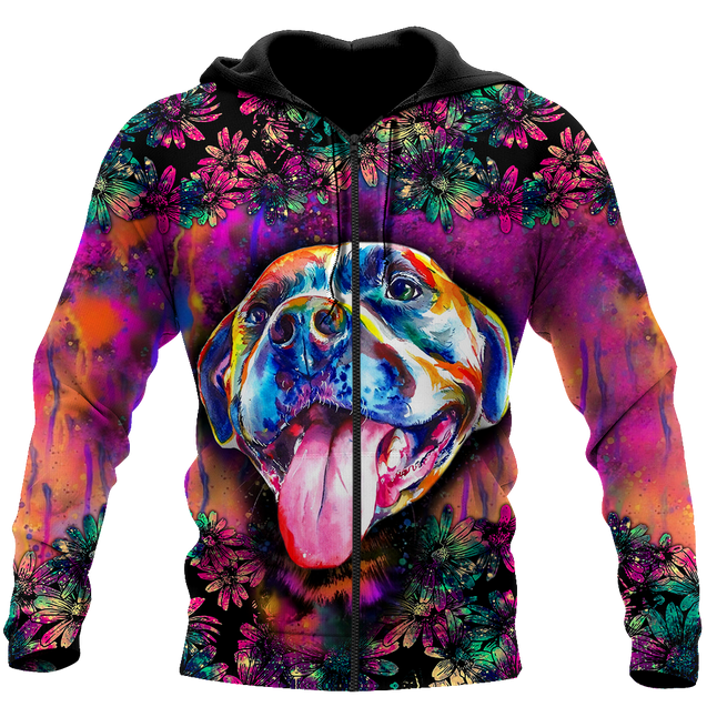 Pitbull flower 3D hoodie shirt for men and women HG91602