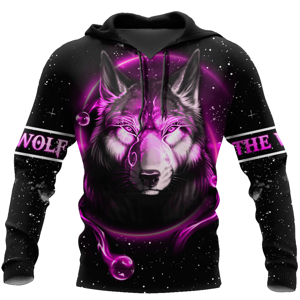 Galaxy Wolf He Keeps Me Safe Hoodie MEI