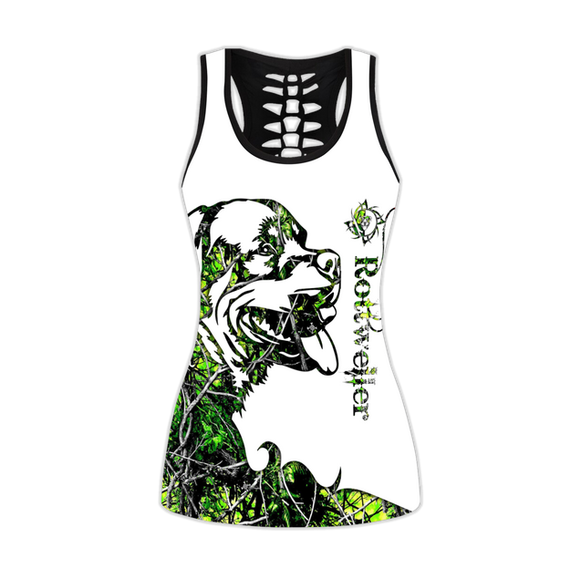 Rottweiler green tattoos legging + hollow tank combo DD07302005S-Apparel-HG-No legging-S-Vibe Cosy™