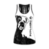 English bulldog black tattoos legging + hollow tank combo DD08072002S