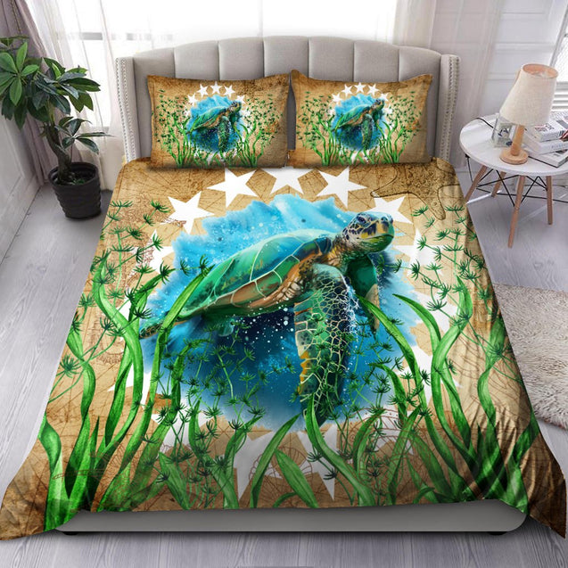 Cook Islands Sea Turtle Vintage Bedding Set-Bedding Set-Huyencass-Twin-Vibe Cosy™