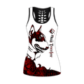 Bull terrier red tattoos legging + hollow tank combo DD08212001