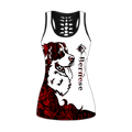 Bernese red tattoos legging + hollow tank combo DD08222001