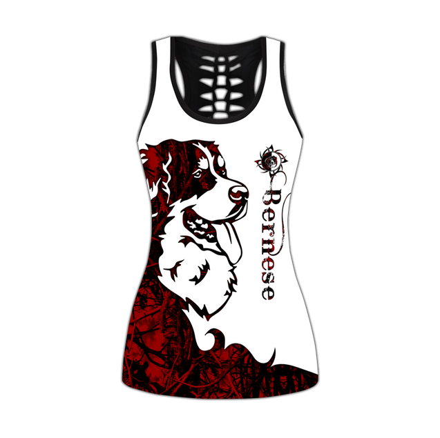 Bernese red tattoos legging + hollow tank combo DD08222001