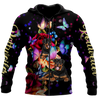 Rottweiler and Butterfly 3D All Over Print Hoodie