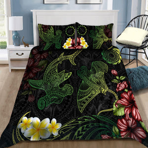 Cook Islands Bedding Set Beautiful Rays Shark Tipani Hibiscus-Bedding Set-Huyencass-Twin-Vibe Cosy™