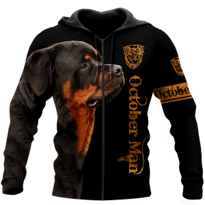 Rottweiler october man 3d hoodie shirt for men and women DD08312004