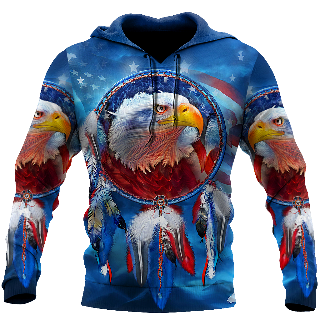 Eagle Dreamcatcher Native American Blue 3D All Over Printed Shirts DD09112003-LAM