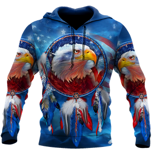 Eagle Dreamcatcher Native American Blue 3D All Over Printed Shirts DD09112003-LAM