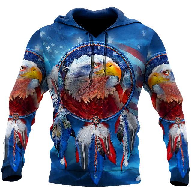 Eagle Dreamcatcher Native American Blue 3D All Over Printed Shirts DD09112003-LAM