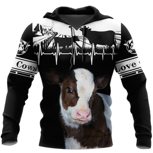 Cow 3d hoodie shirt for men and women DD10192003ST