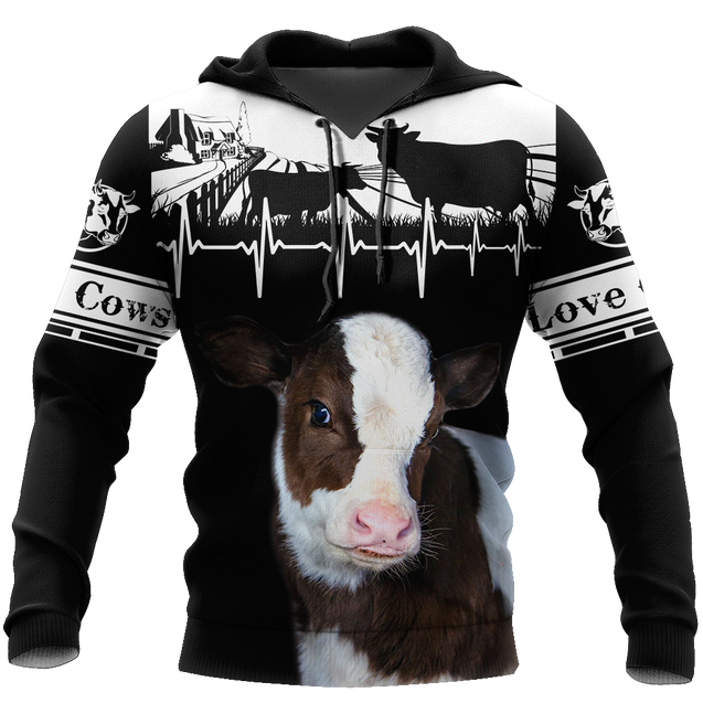 Cow 3d hoodie shirt for men and women DD10192003ST