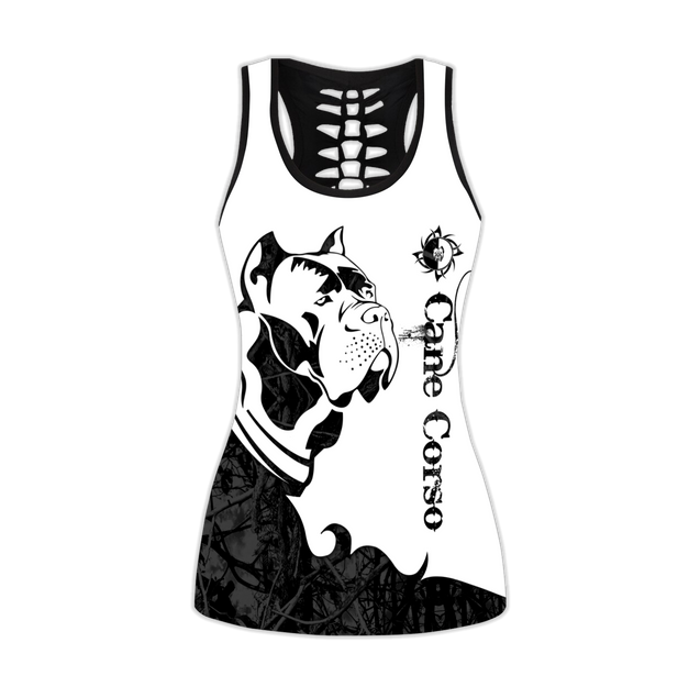 Cane corso black tattoos legging + hollow tank combo DD07292004S-Apparel-HG-No legging-S-Vibe Cosy™