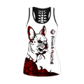 French bulldog red tattoos legging + hollow tank combo DD07252003S-Apparel-HG-No legging-S-Vibe Cosy™
