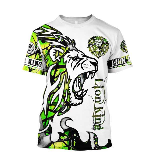 Beautiful Lion green Tattoo camo 3D all over printed shirts for men and women DD05272002S-Apparel-Huyencass-T-Shirt-S-Vibe Cosy™