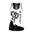 St. Bernard black tattoos legging + hollow tank combo DD09162001S