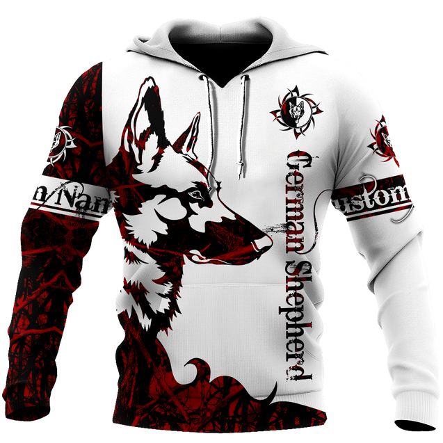 German shepherd red custom 3d hoodie shirt for men and women DD08052001S