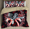 Love Gift Beautiful Victorian Flamingo Couple Bedding Set MEI