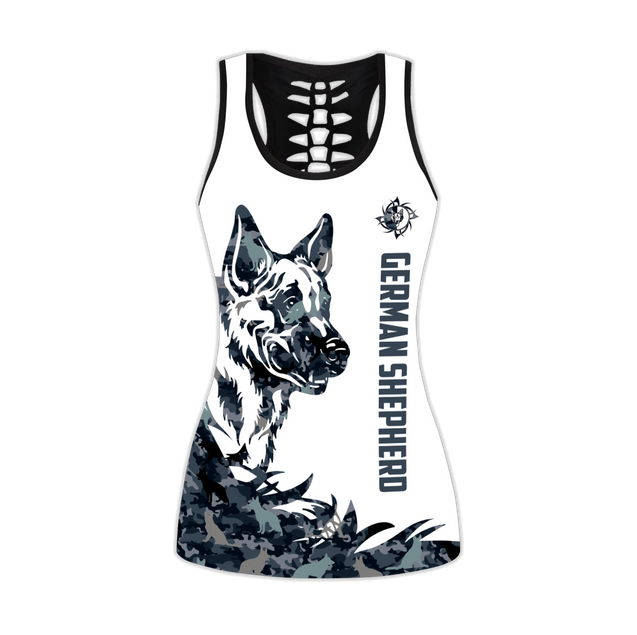 German shepherd tattoos legging + hollow tank combo DD07302001-Apparel-HG-No legging-S-Vibe Cosy™