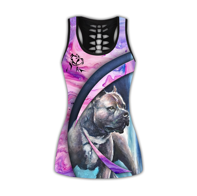 Pitbull tattoos legging + hollow tank combo DD07222001-Apparel-HG-No legging-S-Vibe Cosy™