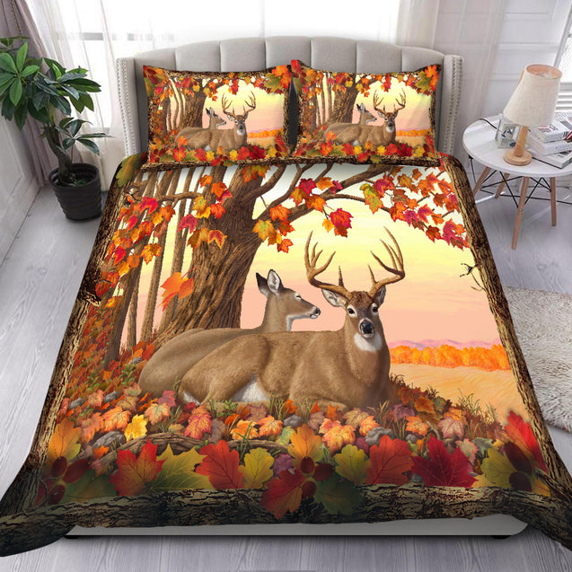 Deer Autumn Forest Bedding Set LAM