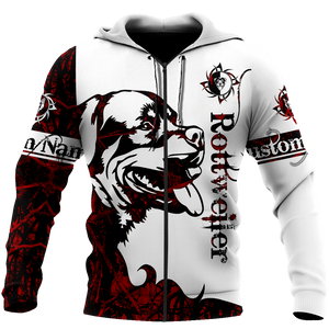 Rottweiler red custom 3d hoodie shirt for men and women DD08052002S