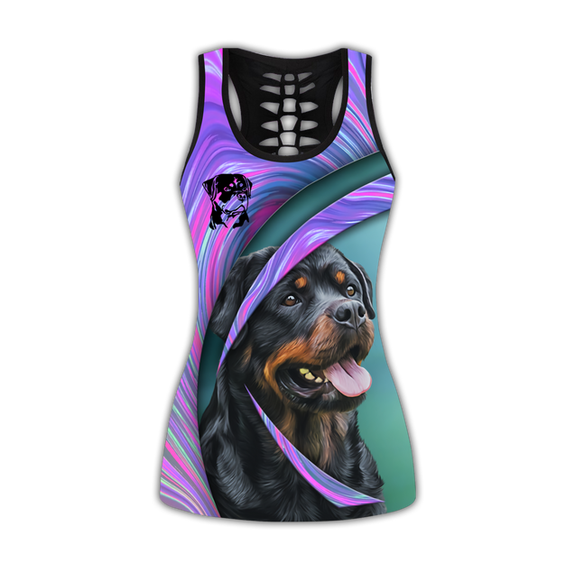 Rottweiler colorful legging + hollow tank combo DD07212003-Apparel-HG-No legging-S-Vibe Cosy™