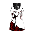 nao Beagle red tattoos legging + hollow tank combo DD08042006