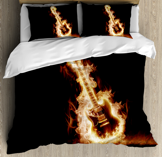 Lovely Electric Guitar Rock Bedding Set-ML-ML-US Twin-Vibe Cosy™