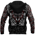 3D All Over Print Celtic Viking Wolf Hoodie DD08262002