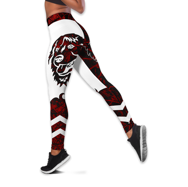 Red great pyrenees tattoos legging + hollow tank combo DD09222003