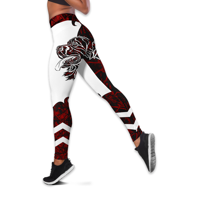 Irish setter red tattoos legging + hollow tank combo DD09192003