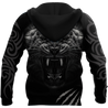 3D Tattoo White Tiger Over Printed Hoodie