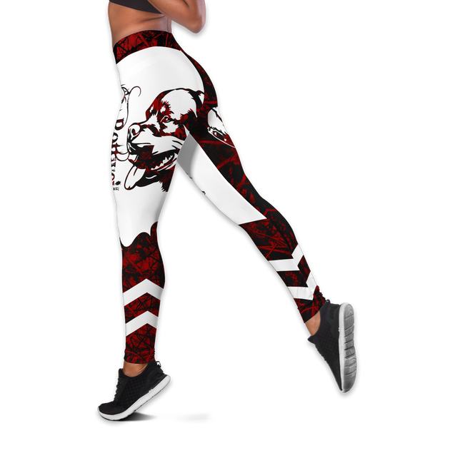 Rottweiler red tattoos legging + hollow tank combo DD07272001S-Apparel-HG-S-No tank-Vibe Cosy™