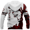 Husky red custom 3d hoodie shirt for men and women DD08122002S