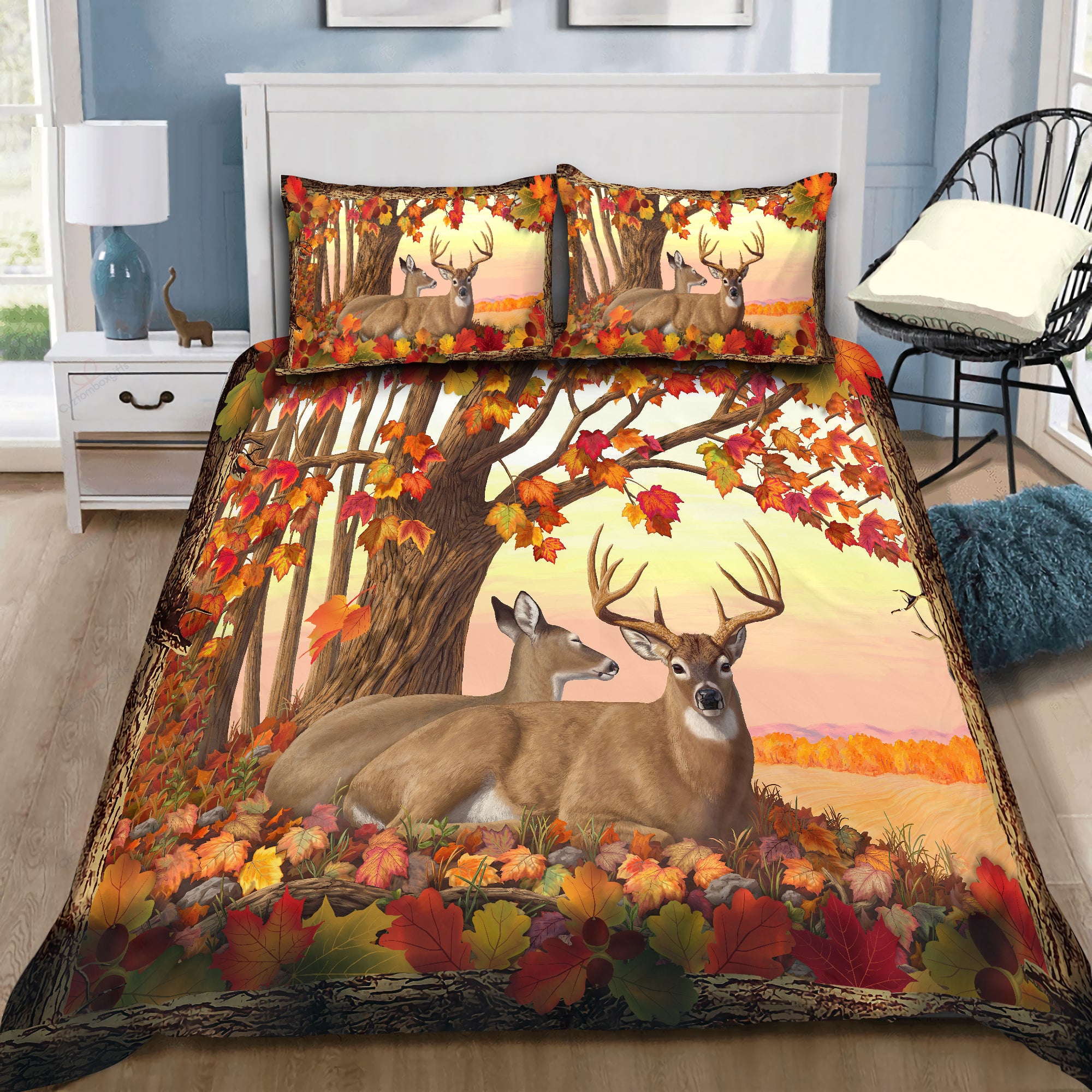 Deer Autumn Forest Bedding Set LAM