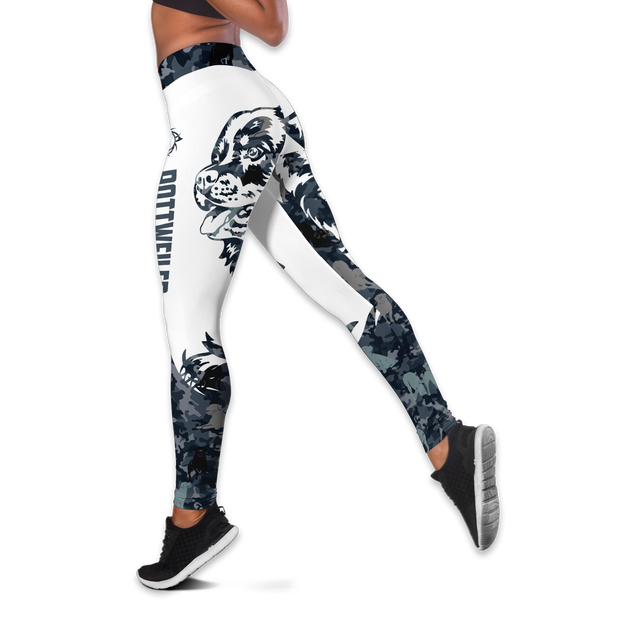 Rottweiler tattoos legging + hollow tank combo DD07302002-Apparel-HG-S-No Tank-Vibe Cosy™