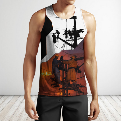 Premium Electrician Let There Be Light Unisex All Over Printed Shirts MEI