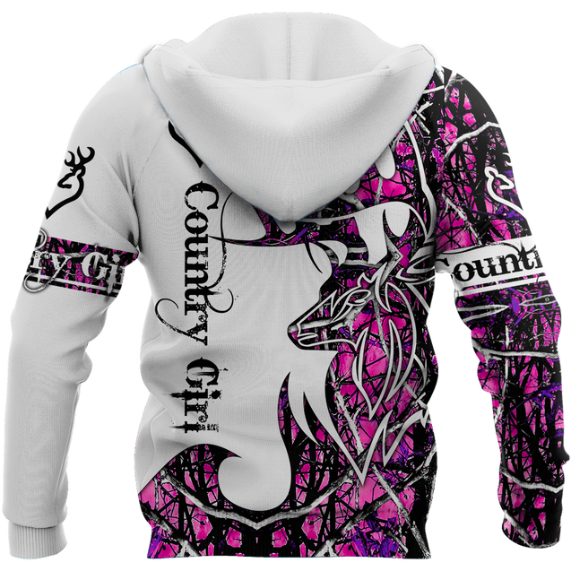 All Over Printed Beautiful Country Girl Hoodie MEI09172001-MEI