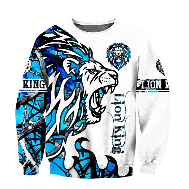 Beautiful Lion blue Tattoo camo 3D all over printed shirts for men and women DD05272003S-Apparel-Huyencass-Sweat Shirt-S-Vibe Cosy™