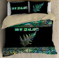 Aoteatoa New Zealand Maori Bedding Set Silver Fern - Paua Shell NTN07202001